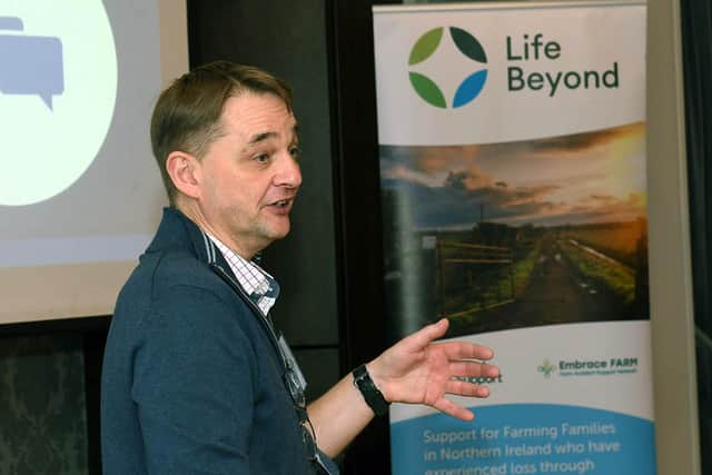 Gyles Dawson from Rural Support speaking about the Life Beyond Bereavement Support Programme.