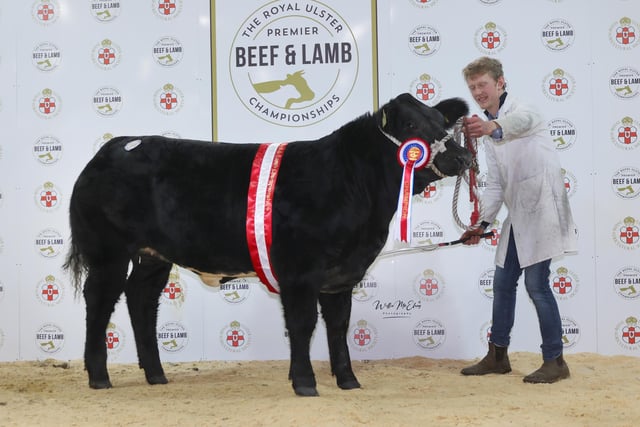 The 2nd Reserve Ulster Housewife’s Champion at the fifth Royal Ulster Premier Beef & Lamb Championships was awarded to S & J Smyth from Newtownstewart. Pictured (L-R) Jack Smyth