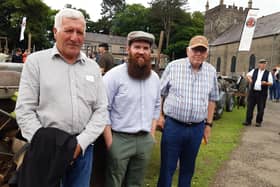 Enjoying the day at the Ferguson Day at Cultra are John Hegarty from Eglinton, Ciaran Deery from Eglinton and Pat Wilson from Randalstown. Picture: Darryl Armitage