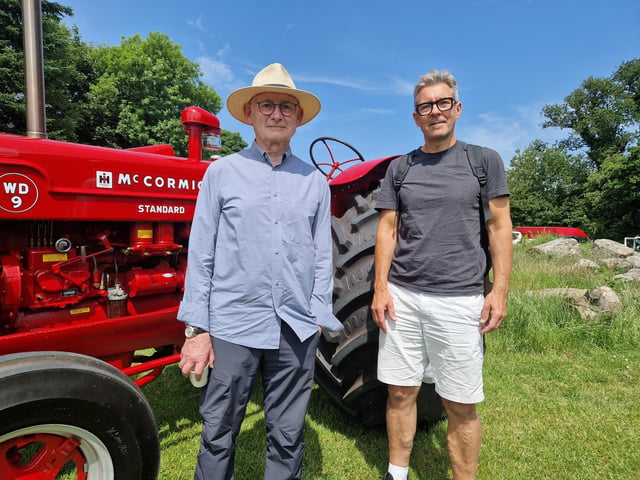Dave Campbell and Johnny Speers, both from Dublin, enjoying their day out at this year's Kilbroney Vintage Show which was held at Kilbroney Forest Park, Rostrevor. Picture: Darryl Armitage