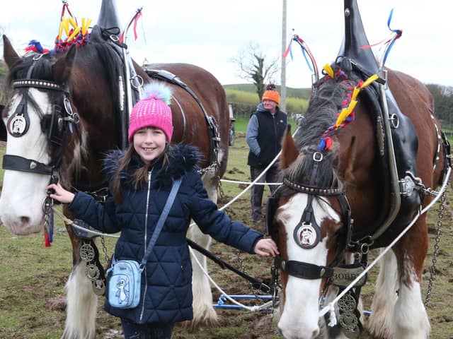 Lucy Hanna pictured at the Ballycastle St Patricks Day Ploughing Match, the oldest horse ploughing match held in Ireland. (PICTURE KEVIN MCAULEY/MCAULEY MULTIMEDIA)