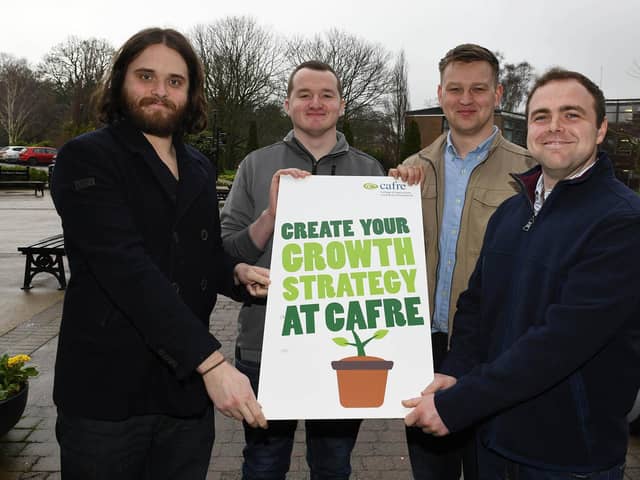 BSc (Hons) Degree in Horticulture students, Angus McCombe (Belfast), Stephen Weir (Londonderry), Kyle Ross (Randalstown) and Jonathan Kyle (Newtownards) invite you to attend the Open Days at Greenmount Campus as part of CAFRE’s Spring Open Week.