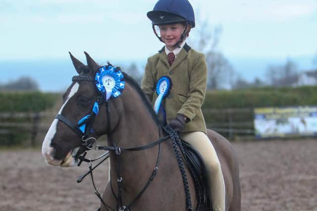 Reserve working hunter pony Champions at Knockagh View, DS Ebony Boy and Katie Surgenor. (Pic: Ellie Johnston Photography)