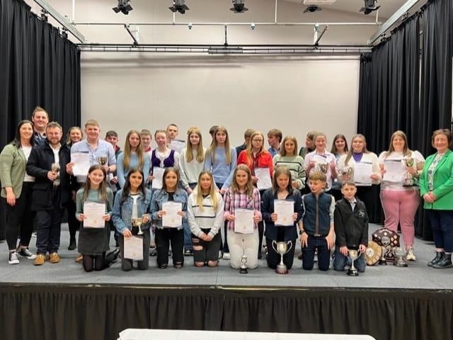 Rathfriland YFC members at their annual parents night on Monday 15th April 2024. Picture: Rathfriland YFC