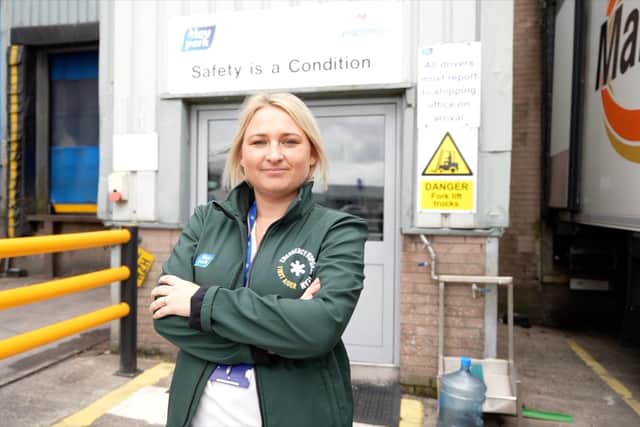 One of Moy Park’s first aiders, Kasia, based at the Ballymena site.