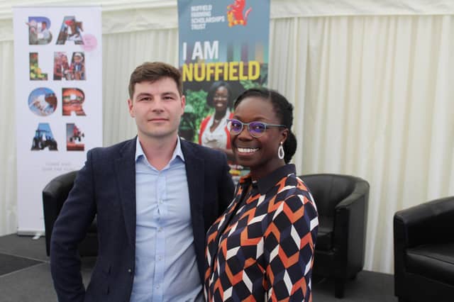 Nuffield Farming Scholars, Cormac White and Barbara Bray. (Pic supplied)