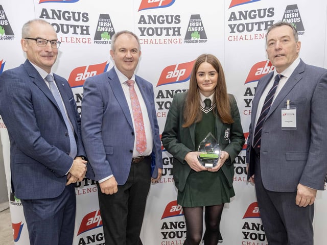 Sarah Gilchrist from the St Colmcille’s High School, Crossgar team won the Award for Outstanding Achievement by an Individual in 2024 ABP Angus Youth Challenge