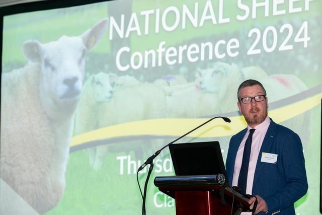 James Keane, Regional Manager at the Teagasc National Sheep Seminar in the Clanree Hotel Letterkenny on Thursday last. Photo Clive Wasson