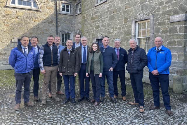 The DAERA Minister along with CAFRE and DAERA officials met and discussed key challenges and opportunities for arable and horticulture growers with UFU representatives during the farm walk at Caladan Estate, County Tyrone. (Pic: UFU)