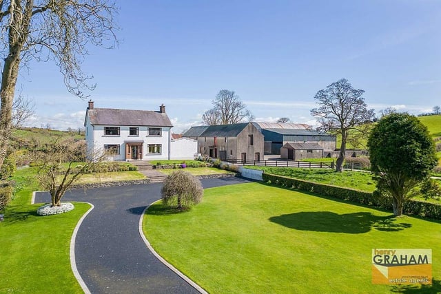 An excellent farm holding is now on the market in Northern Ireland, which includes an attractive farmhouse, extensive range of outbuildings and around 74 acres of good quality agricultural land. Image: www.hgraham.co.uk