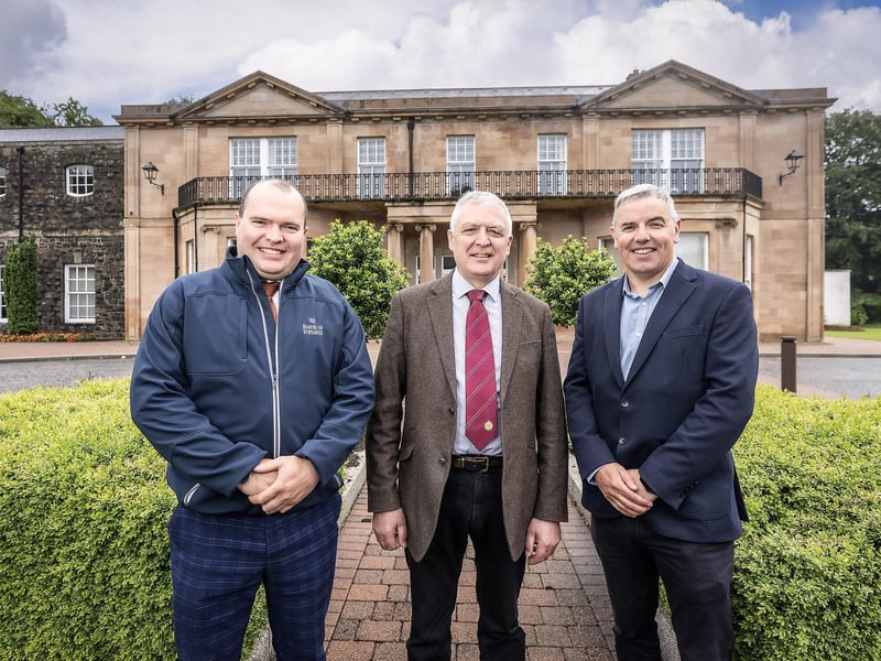 Richard Primrose Bank of Ireland, William Irvine Ulster Farmers’ Union, Joe McDonald ASDA from Bank of Ireland Open Farm Weekend Schools’ Day sponsor at CAFRE Greenmount campus