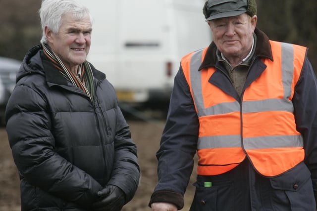 John Tannahill, Ballymoney, and Brian Simpson from Mosside pictured at the Mullahead ploughing match. Picture: Steven McAuley/Kevin McAuley Photography Multimedia