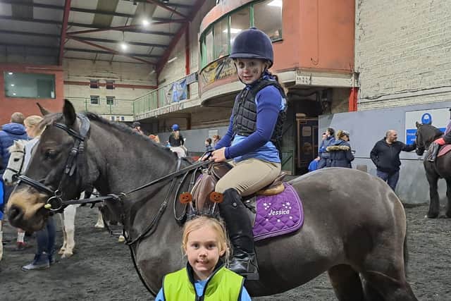Isla Clarke with Jessica McCarroll on Polly. (Pic supplied by Ecclesville)