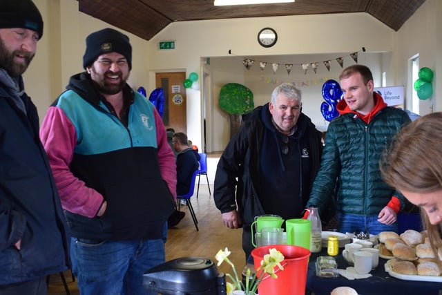 Choosing what to have in breakfast bap at the big breakfast which was held by Holestone YFC. Picture: Holestone YFC