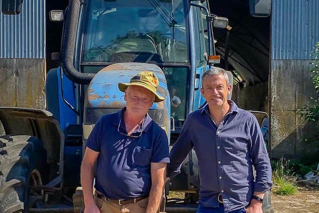 Presenter Michael Kelly visits Athy farmer Colm Flynn.