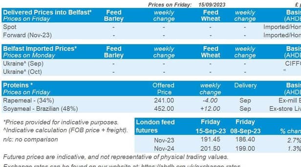 Northern Ireland weekly market report - 18 September 2023. Picture: ADHB