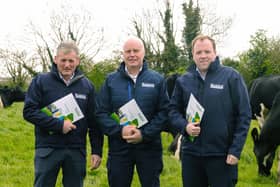 Lakeland Dairies reports 2023 financial results: Niall Matthews, Chairperson (centre) with Vice-Chairperson Keith Agnew (left) and Colin Kelly, Group CEO, Lakeland Dairies.
