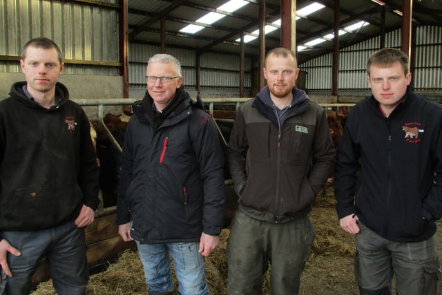 Award winning farmer, John Egerton, farms with his three sons, William, Robert, and Samuel, at Rosslea in Fermanagh. The family have a suckler beef herd of 90 cattle and a flock of 250 ewes. In January, John and his sons are looking forward to the arrival of new calves to the farm.