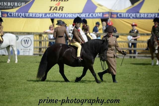 Charlotte competes on Ronelle Ebony at Balmoral Show. Image: Prime Photography