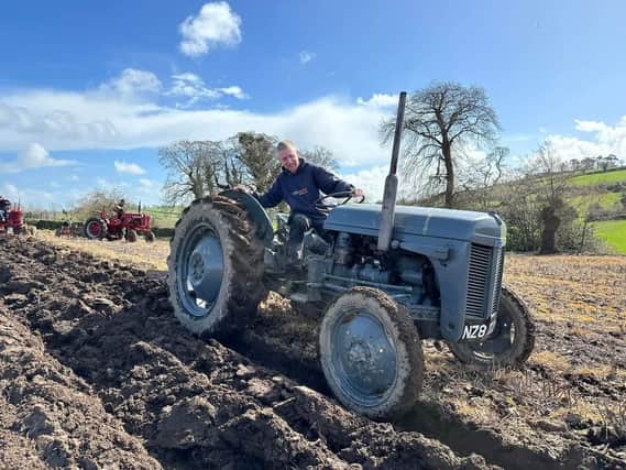 Johnny McKee with his Ferguson tractor