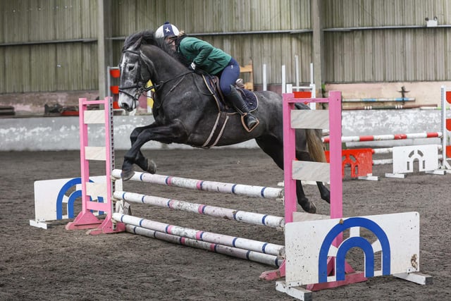 Zoe Caskey jumping Jeff in the unregistered. (Picture: Lyndon McKee Photography)