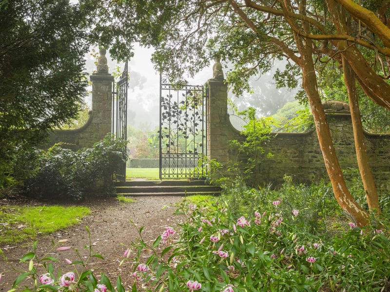 A gate between Lily Wood and the Italian Garden at Mount Stewart. National Trust Images_James Dobson