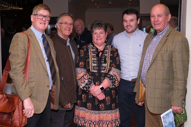 Sam Chesney, Trustee, AgriSearch; Ivor Ferguson, Trustee; Louise Skelly, Trustee; Sean Kane, AgriSearch Operations Manager and Crosby Cleland, Trustee pictured at the AgriSearch Research and Innovation Needs Conference in Antrim. 