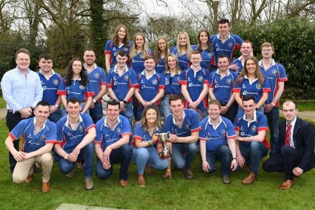 Collone YFC with the Ann Cameron cup for club of the year