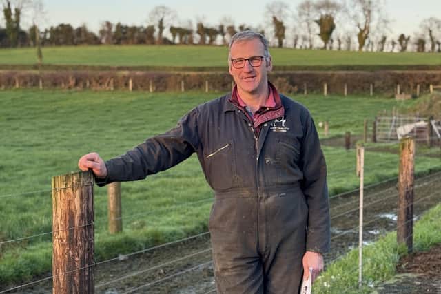 Philip Tinsley on his farm outside Dromore