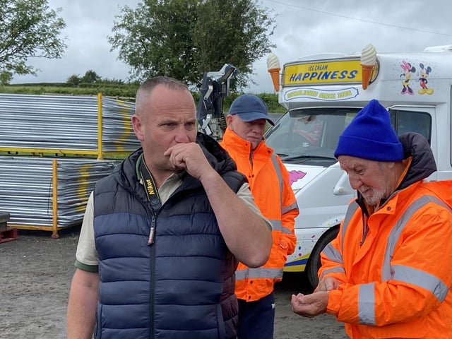 DJ Hickinson at the Armoy tractor and truck run