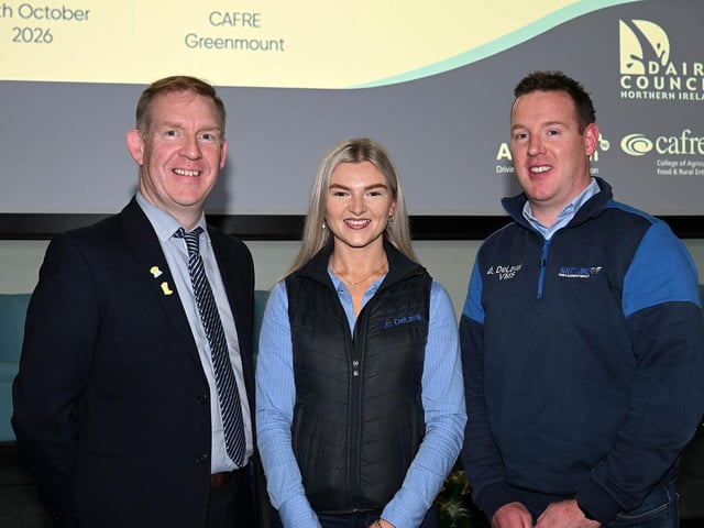 Albert Johnston, Head of Knowledge Advisory Service welcomes delegates to the Dairy Conference at CAFRE.