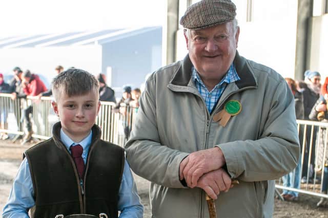 CLHBS young handler championship 2022 winner Finn Todd with CLHBS president Fred Hanna (Picture courtesy of Amanda Stewart Photography)
