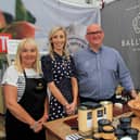 Andrena Nash and Mark Wright, Ballylisk of Armagh,. with Carla Lockhart MP at Balmoral Show. Picture: Julie Hazelton