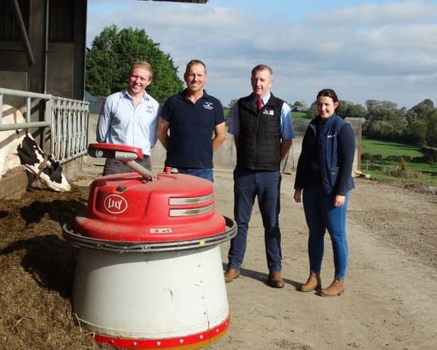 From left to right: David Kwasniewski (Farmgate nutrition), Mark Lewis, Connor Loughran (Genus ABS) and Aislinn Campbell (Alltech)