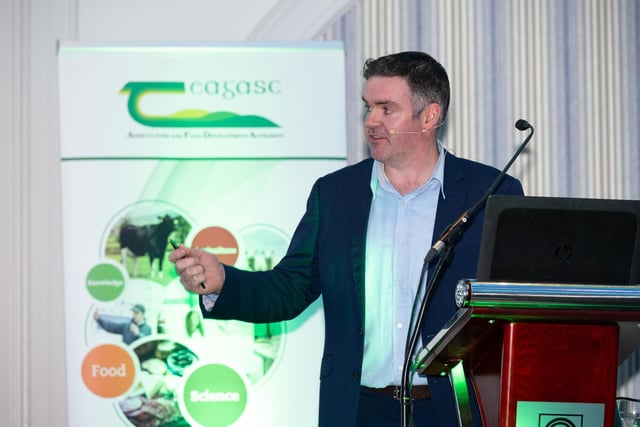 McHugh, Business & Technology Advisor Teagasc at the Teagasc National Sheep Seminar in the Clanree Hotel Letterkenny on Thursday last. Photo Clive Wasson