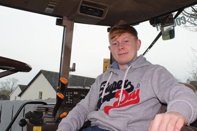 Jack Minish arrives for the tractor run