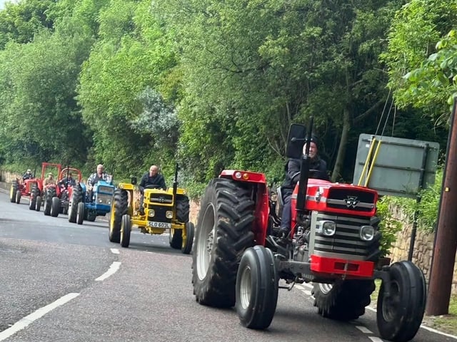 Glens bank holiday tractor run in Cushendall