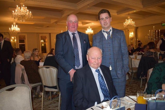 Three generations of the Patterson family at the Holestone YFC 80th anniversary dinner at the Galgorm Resort. Picture: Holestone YFC