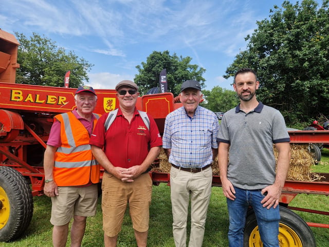Brendan Murney from Killowen, Declan Haughian, Longstone, Annalong, Patsy McBride, Castleblayney, Co Monaghan, and Aidan Cousins, Rostrevor, at this year's Kilbroney Vintage Show which was held at Kilbroney Forest Park, Rostrevor. Picture: Darryl Armitage