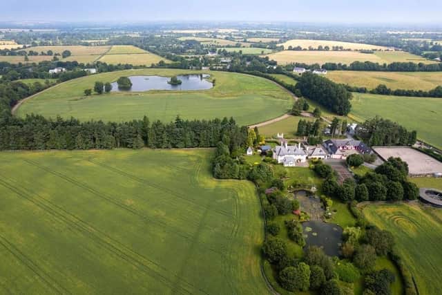 The equestrian facilities are a key feature of the property and include two stable yards with 18 stables and tack rooms. Image: www.savills.com