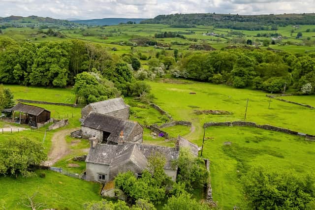 Collinfield is a 72-acre traditional livestock farm near Cartmell Fell in Cumbria and was launched for sale on 21 July 2023 with a £1.12m guide price as a whole. Pic: Carter Jonas