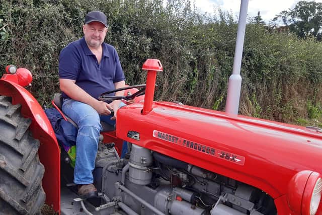 Ivan Mark from Broughshane at the Bradley's Corner vintage tractor run. Picture: Darryl Armitage