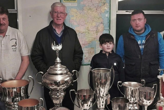 Group of race winners at Ahoghill Flying Club. Pic: Willy Reynolds