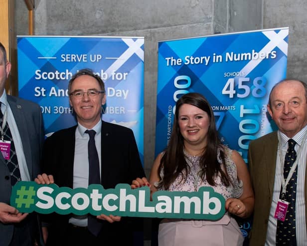 Neil Wilson Executive Director IAAS, Alasdair Allan, SNP MSP for the Western Isles and member of the Rural Affairs and Islands Committee, Sarah Millar CEO QMS, and George Purves, Managing Director, United Auctions.  Picture: Submitted