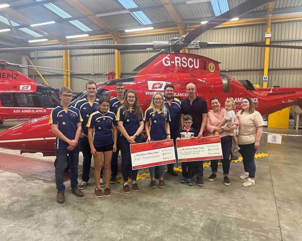 Moycraig YFC presented a cheque to the Air Ambulance NI charity. (Pic supplied by AANI)