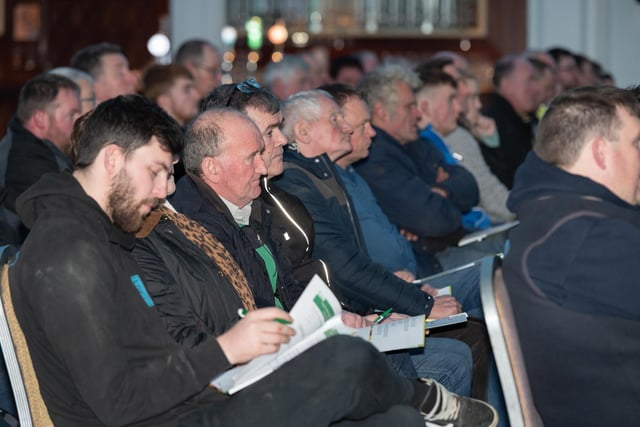 Farmers at the Teagasc National Sheep Seminar in the Clanree Hotel Letterkenny on Thursday last. Photo Clive Wasson