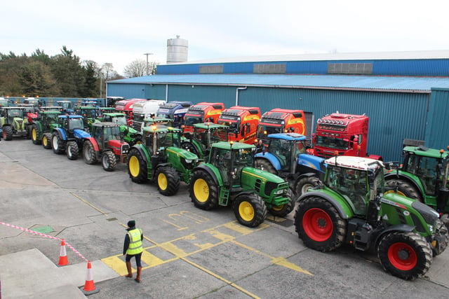 Great view of the Fane Valley stores Banbridge tractor run last Saturday. There was a great turnout - almost 78 tractors and Lorries formed up at the Lakeland milk factory on the Rathfriland Road.