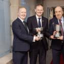 UFU president David Brown with the NW Armagh group managers, the group won both the Mary Wilson Trophy and Cuthbert Trophy. Pic: McAuley Multimedia