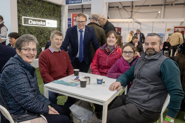Thoburn McCaughey and family chat to Mark Forsythe from Danske Bank. (Pic: MCAULEY_MULTIMEDIA)