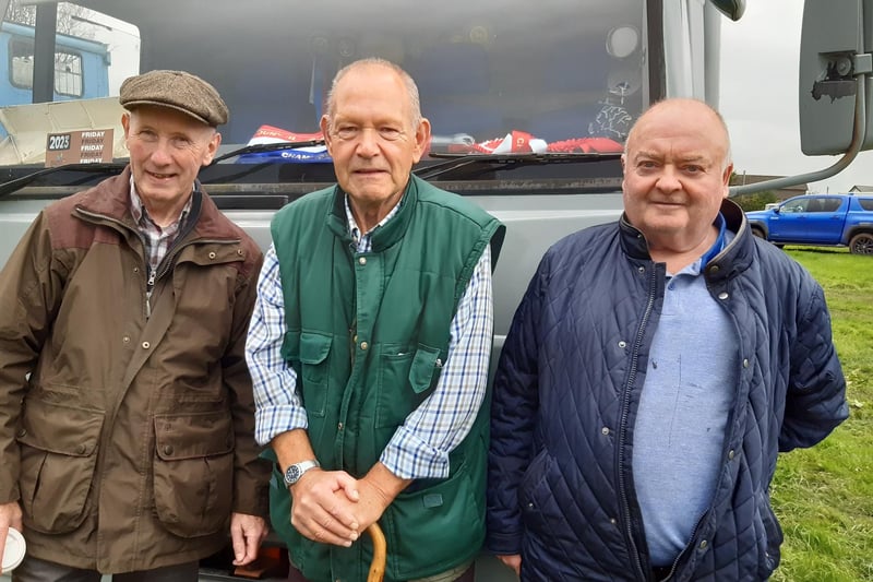 Mervyn Lynn, Ballymena, Jimmy Young, Ballyclare, and Paddy McGee from Belfast at the Mounthill Fair. Picture: Darryl Armitage